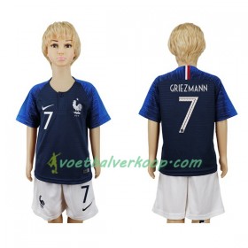Frankrijk Griezmann 7 Kind Thuistenue WK voetbal 2018